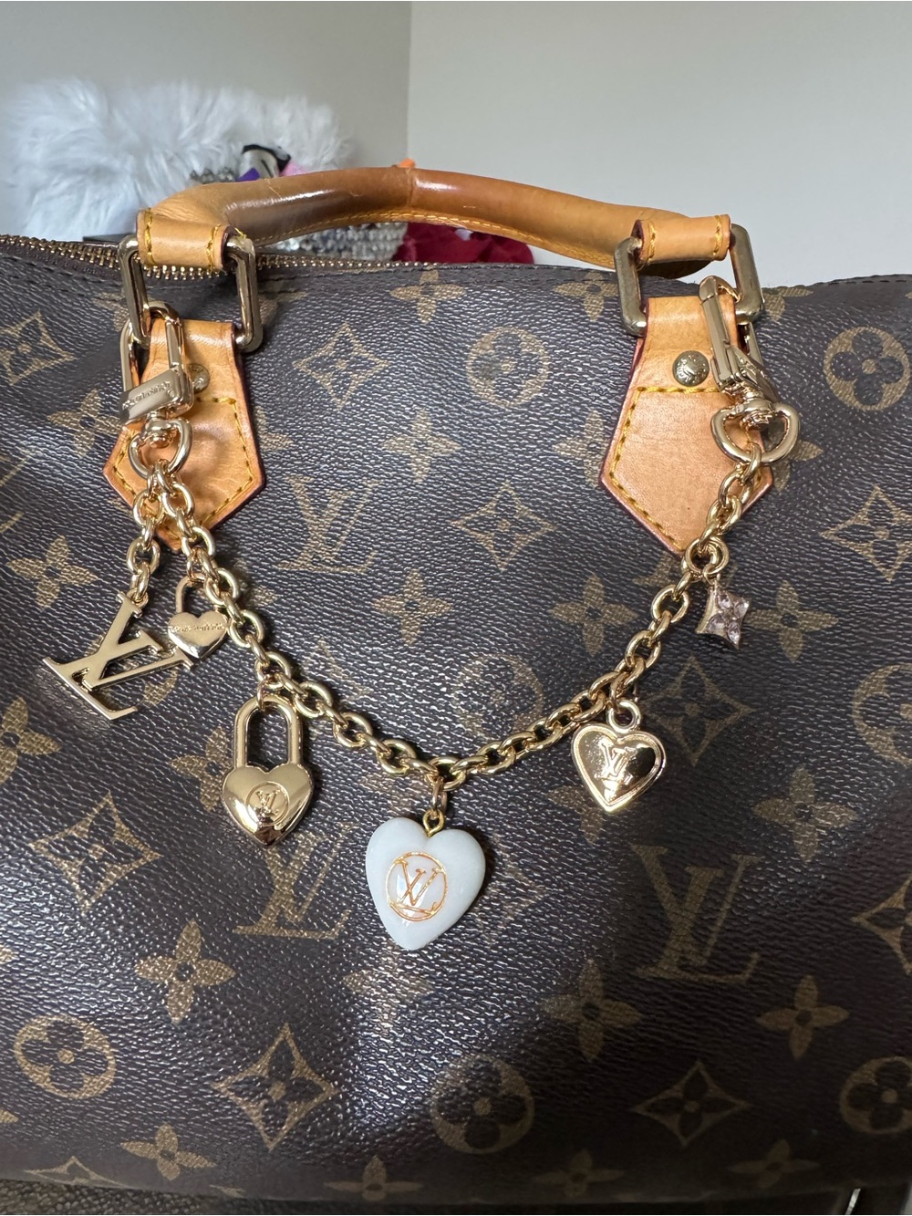 Lux inspo heart lock purse charm